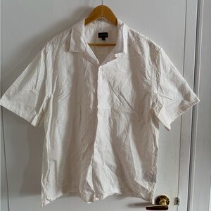 Club Monaco White Casual Button Down Shirt